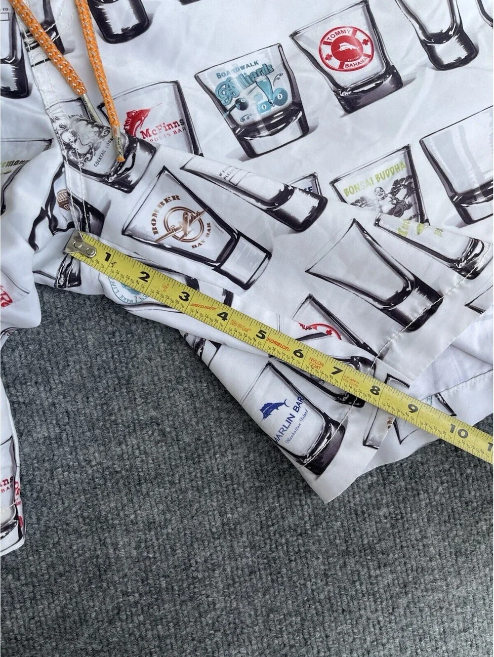 Tommy Bahama Relax Men’s XL Swim Trunks Shot Glass Print Board Shorts Lined
